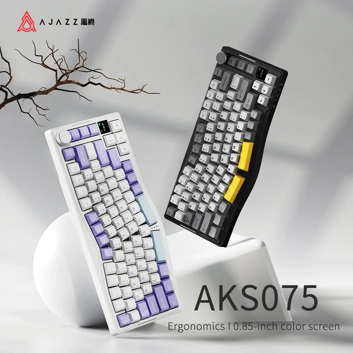 AJAZZ AKS075 Alice Tri-Mode Mechanical Keyboard