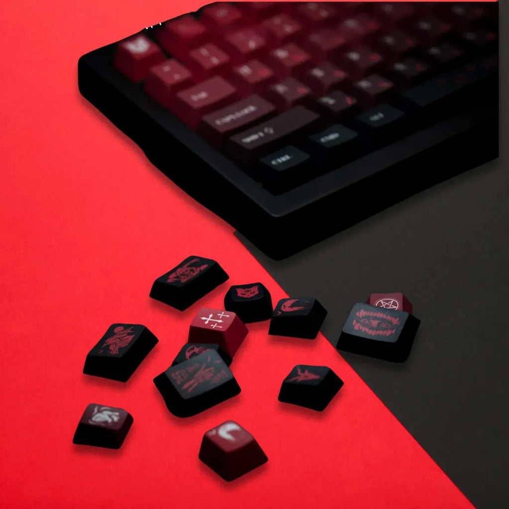 "New Blood" Artisan Red Gradient Keycap Set